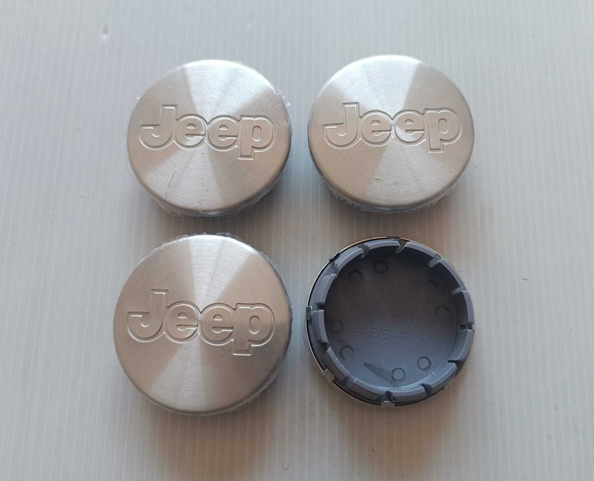 Centros/tampas de jante completos Jeep com 55, 60, 64 e 68 mm