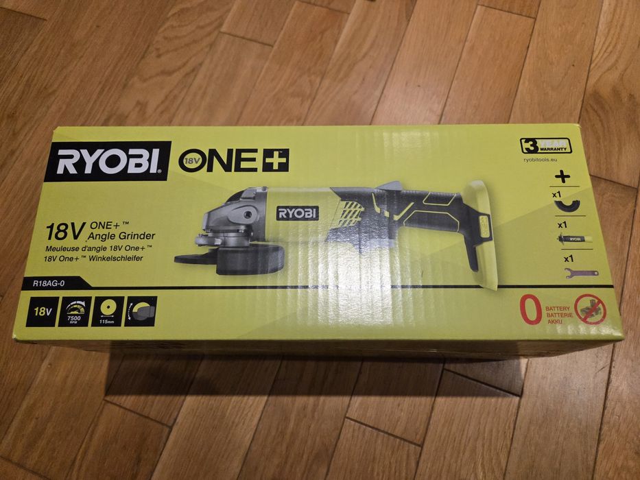 NOWA Szlifierka kątowa RYOBI R18AG-0 Gwarancja 36M