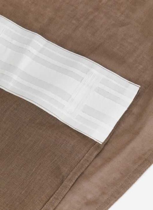 Zasłony HM len plus bawełna styl boho brąz 2pack