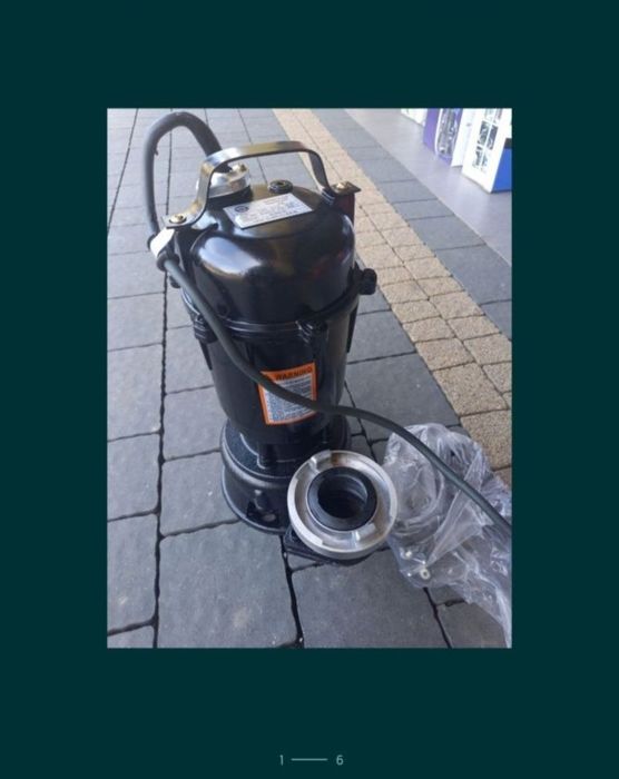 Pompa do szamba piwnic  wykopu wody brudnej 3750w