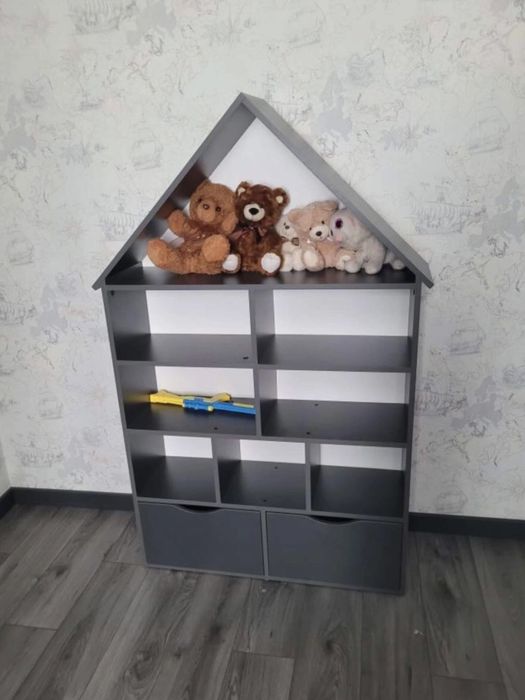 Дитячий напольний стелаж полиця будинок етажерка стійка полка стеллаж