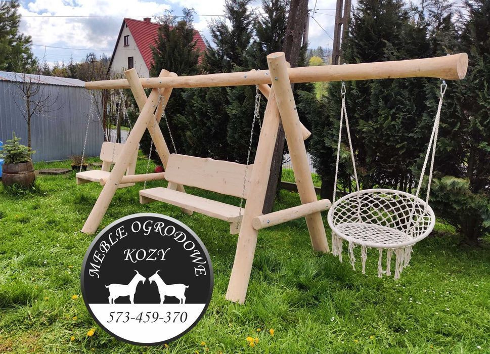 NOWY CENNIK Meble ogrodowe drewniane góralskie. Lite drewno ławka stół