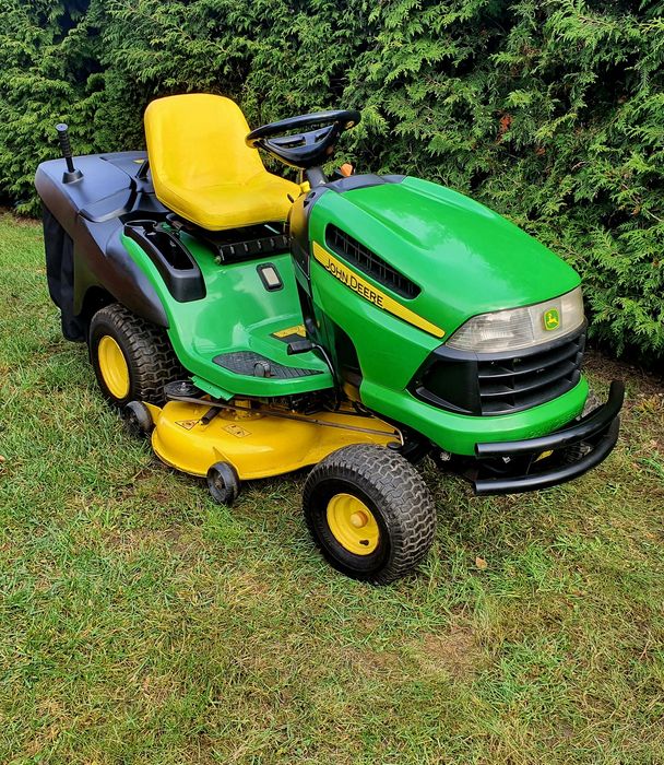 Kosiarka traktorek JOHN DEERE X130 x155 18km V-TWIN Kosz hydrostatic