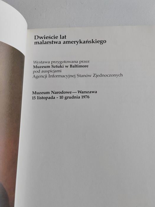 Książka Dwieście lat malarstwa amerykańskiego prl 1976