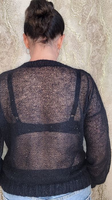 Джемпер з кідмахеру на шовку з паєтками. Розмір 48-50