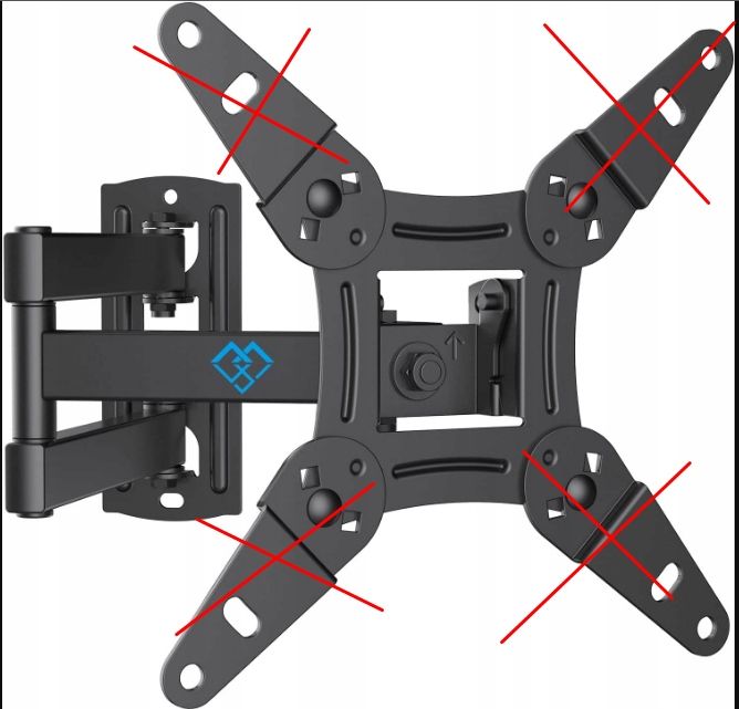 uchwyt na telewizor monitor do 42 cali 20 kg perlesmith black opis