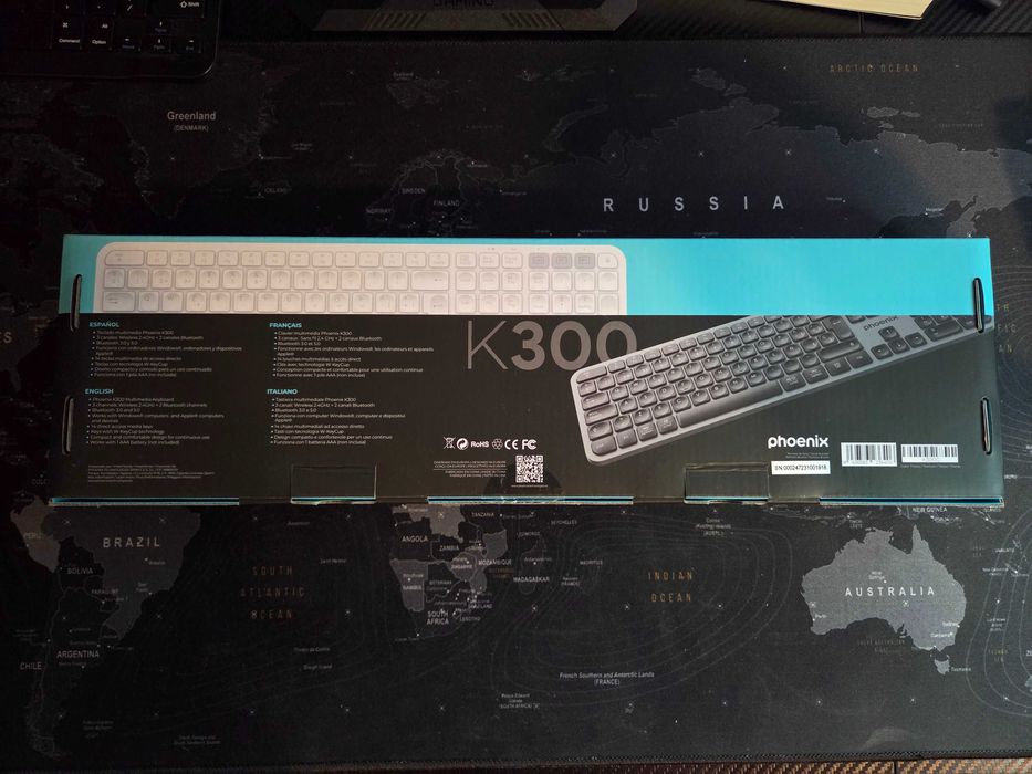 Teclado Wireless Phoenix K300 Novo Layout Português PT-PT Novo com Caixa
