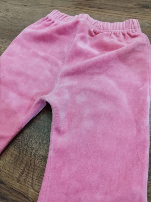 Spodnie dla dziewczynki, różowe, motyle R.74/80