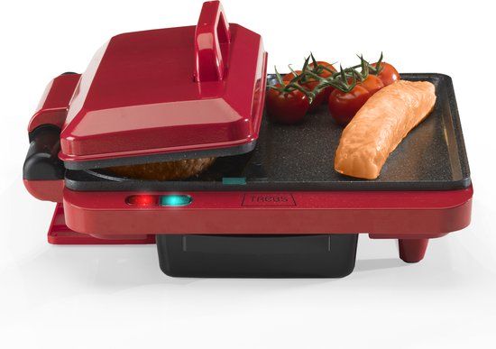 Grill Elektryczny Stołowy Kontaktowy Płyta Grillowa 2w1 Trebs 1000W