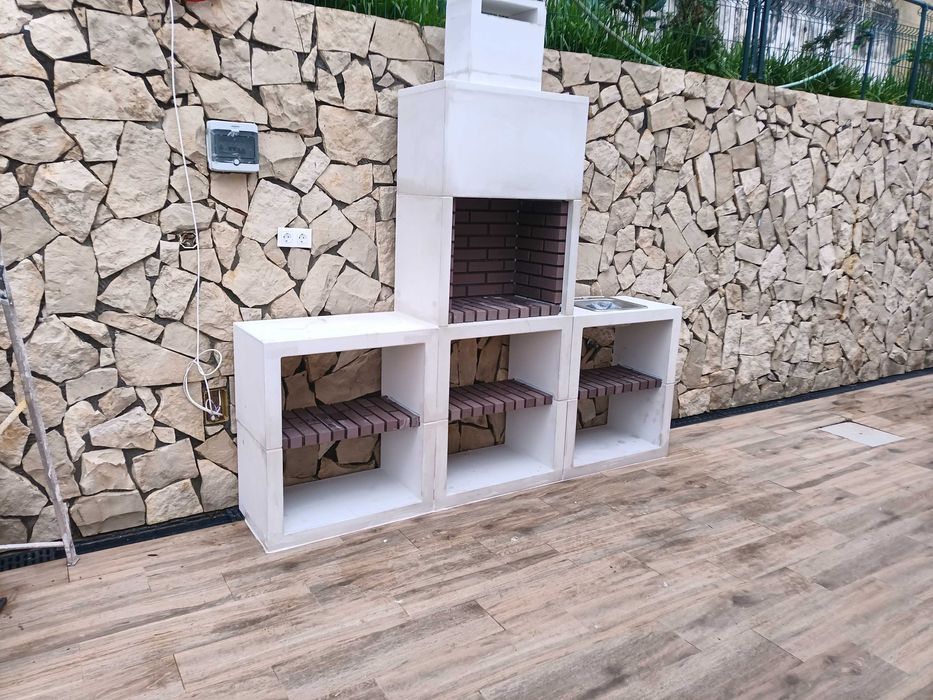 Forno canto com churrasqueira