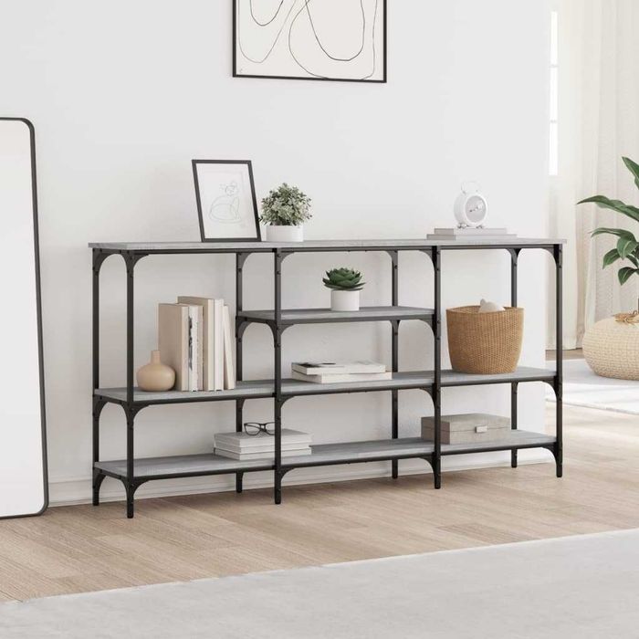 Estante de madeira e ferro (Nova)