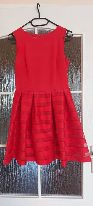 Czerwona sukienka XS  La Blanche
