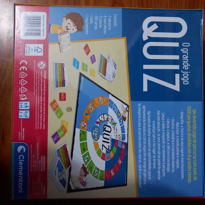 Jogo Quizz Clementoni com 20% de desconto NOVO