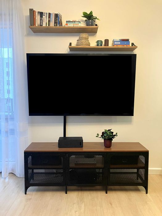 IKEA FJÄLLBO – szafka RTV, czarna, 150×36×54 cm