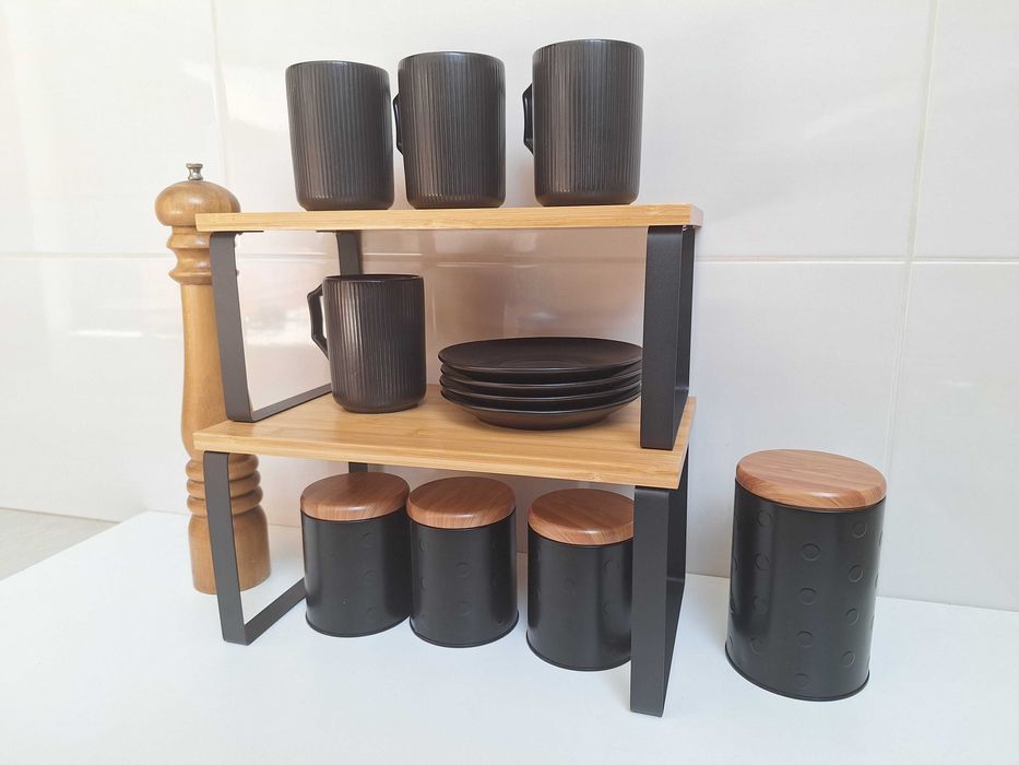 N O W E Półki Loft 4 sztuki bambus kuchenne kuchni łazienki organizer