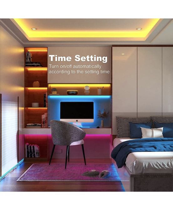 Kit LED's 30m RGB com APP e comando