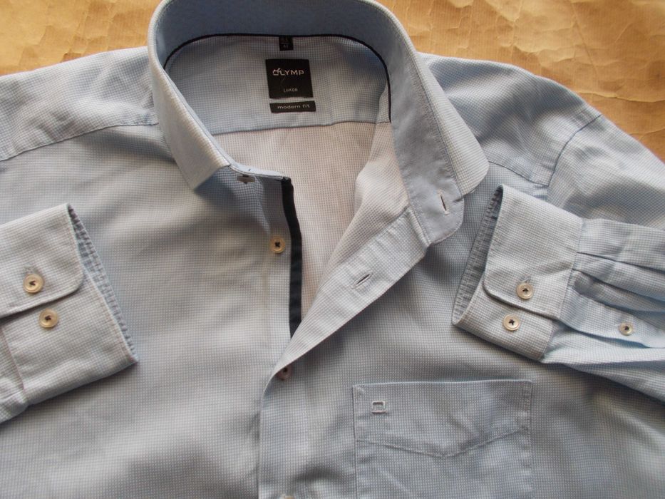 L- OLYMP LEVEL 5 Designerska KOSZULA Męska L 42 cm Germany