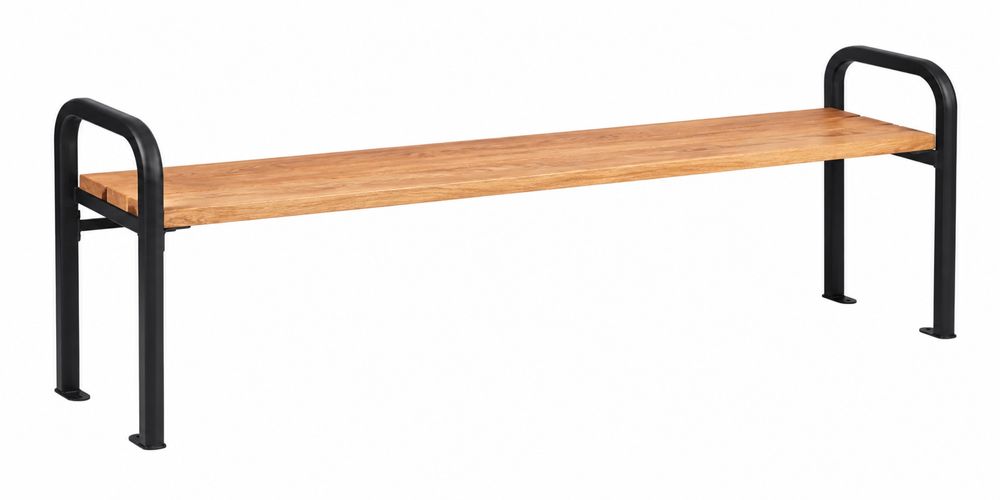 Ławka drewniana plys metal