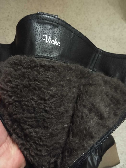 Женские кожаные высокие сапожки. Viche