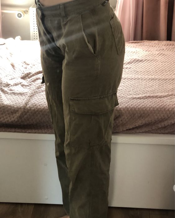 spodnie cargo zielone