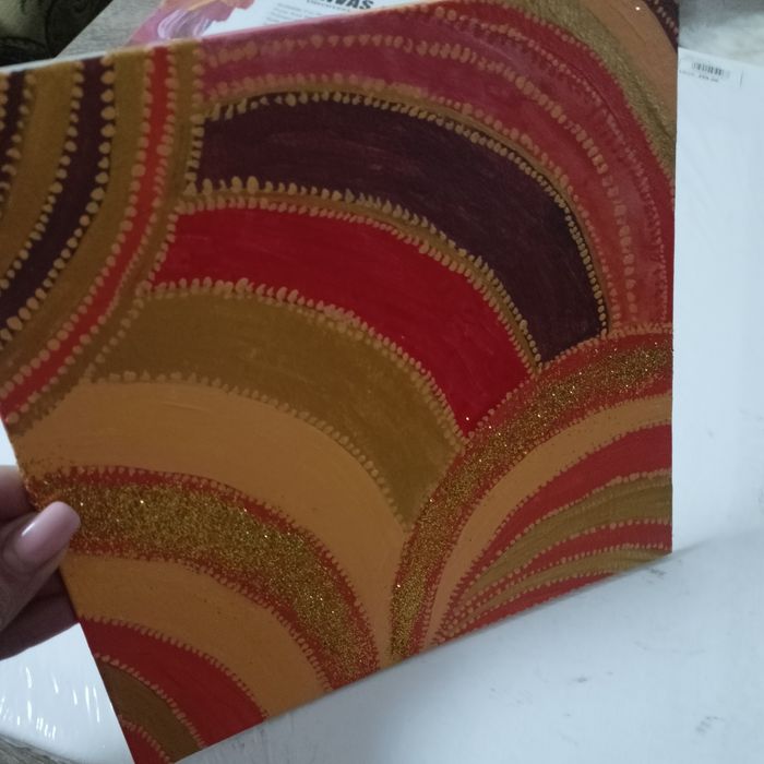 Интерьерная картина золотистая 20*20 см