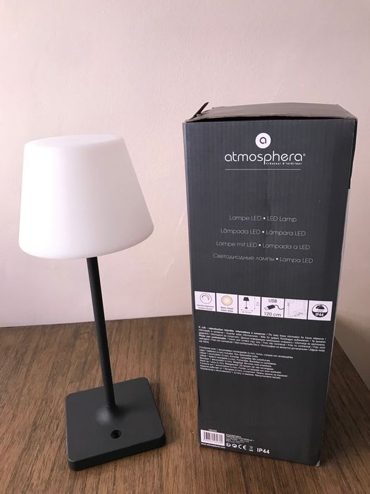 Candeeiro de ferro exterior portátil, ligação USB atmosphera