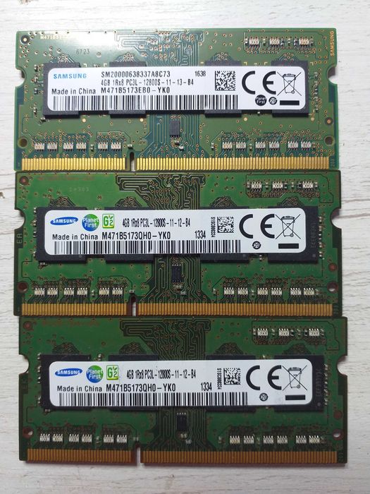 DDR3/DDR4 Dimm/SODimm 2/4/8 Gb