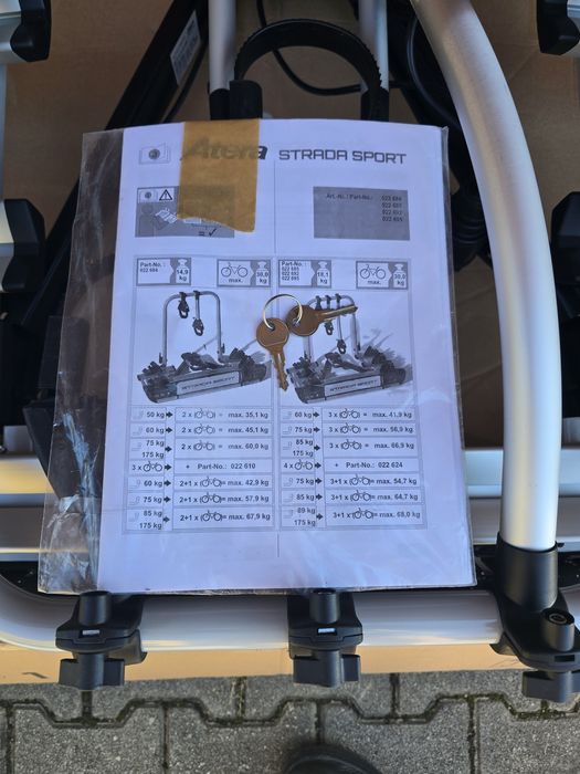 Bagażnik rowerowy na 3 4 rowery hak Atera Strada Sport 2/3 SEV platforma
