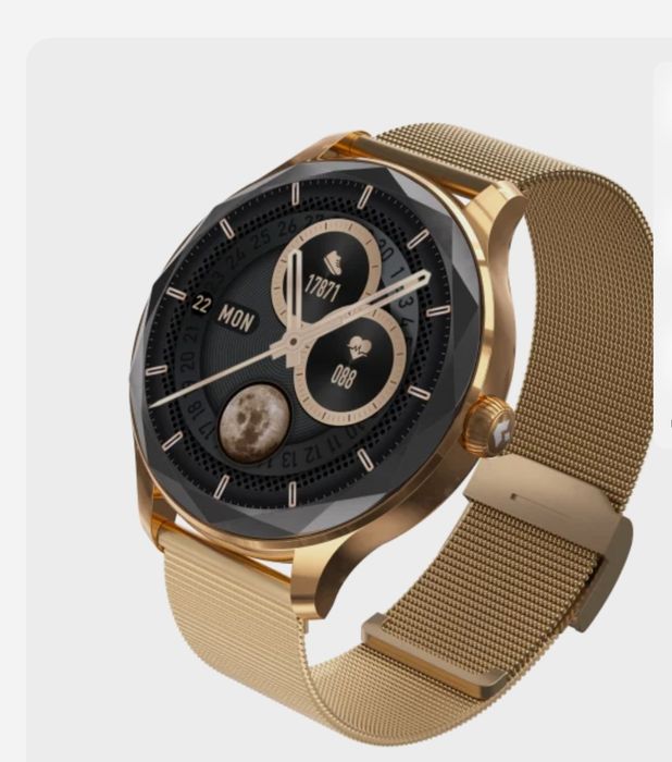 Smartwatch Garett Viva złoty stalowy