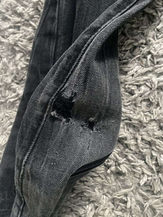 Zara flared type jeans distressed archive jaded london type balenciaga rick owens
