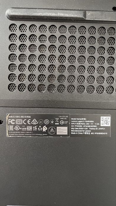 lenovo legion 5 15arh05h 16gb ram 500gb ssd ryzen 7