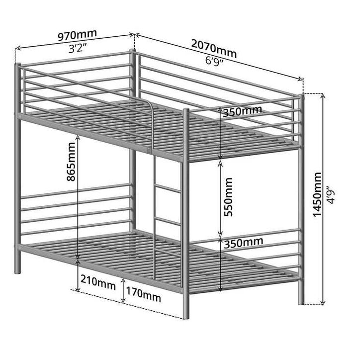 Metalowe łóżko piętrowe  90x200 nowe Wysyłka