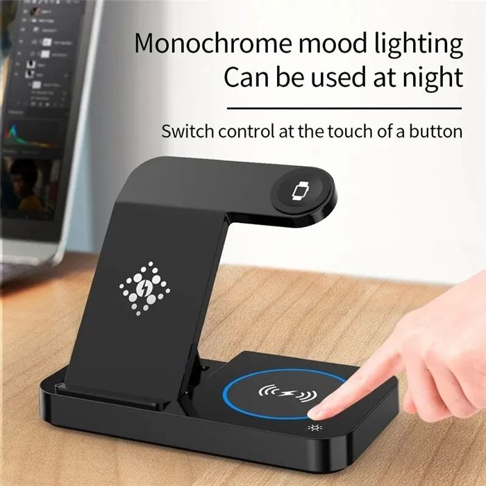 Estação de carregamento sem fio 4 em 1 Apple e Android NOVO