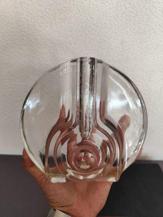 Walther glass wazon na jeden kwiatek vintage retro prl