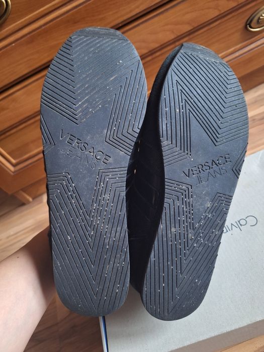 Buty sportowe Skóra brokatowe Versace Jeans