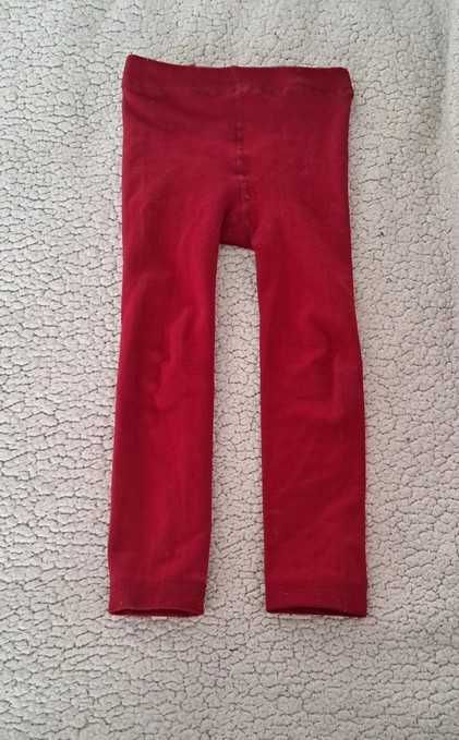 Getry / leginsy bordowe ocieplane 110 kod657