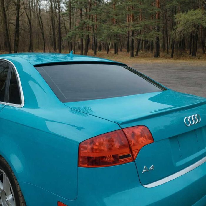 Лип спойлер на крышку багажника Audi A4 B7, Бленда заднего стекла Ауди А4 Б7