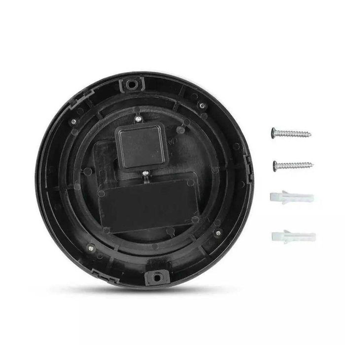 2x Lampa ścienna zewnętrzna LED okrągła, czarna | V-TAC | 550LM 3000K