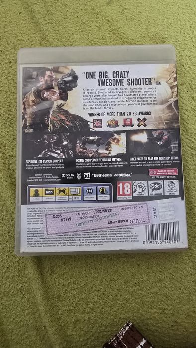 Rage ps3 em ótimo estado
