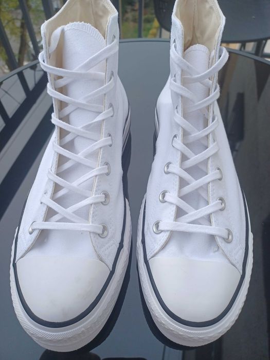 - Converse Chuck Taylor All Star - Trampki na platformie r. 42,5