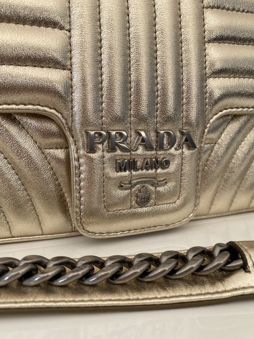 Nowa torebka Prada Diagramme Gold bag na ramię crossbody oryginalna