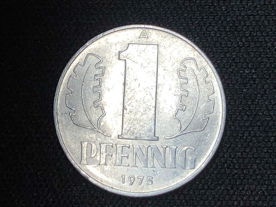 Alemanha Democrática RDA - 1975 - 1 Pfennig Letra A - Alumínio