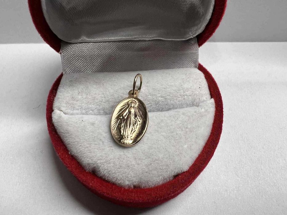 Złota zawieszka wisiorek Medalik próba 585 0,90g