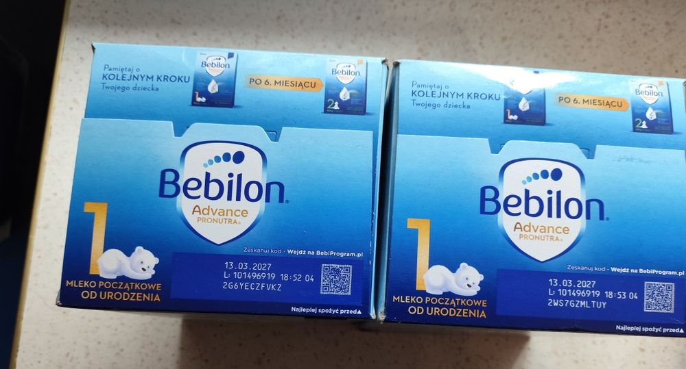 Mleko Bebilon advance pronutra 1(2 kartony po 1000 gram)+gratis.