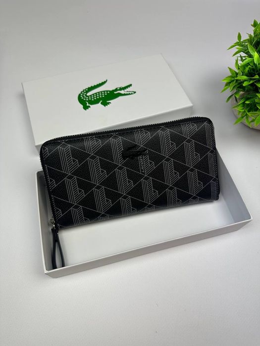 Гаманець Lacoste Monogram | Лакоста | Монограмм | Шкіряний гаманець