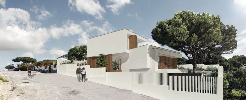 Terreno para Construção com Projeto Aprovado — Moradia T4 com Piscina