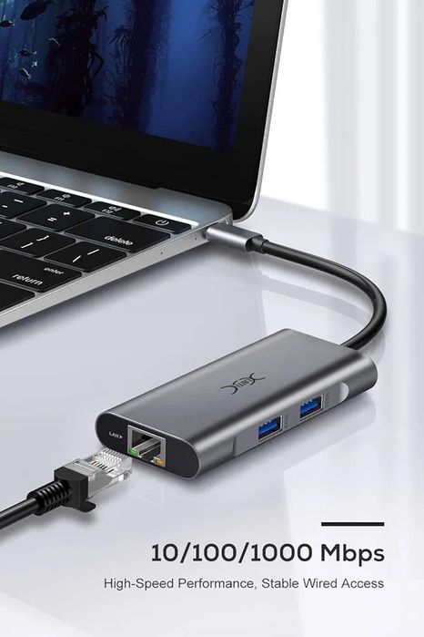 Adapter koncentratora 6in1 USB C HUB  YXwin, USB C do HDMI 4K, 6 w 1