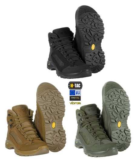 M-Tac черевики тактичні демісезонні Pro Line Black/Ranger Green/Coyote