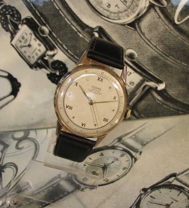Zegarek kolekcjonerski WW2 DOGMA PRIMA 15 Jewels Duży model Swiss