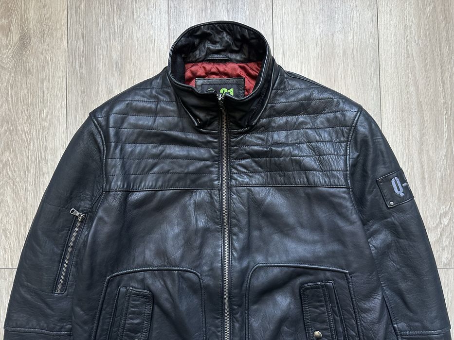 Шкіряна куртка бомбер Q-21 swiss leather jacket